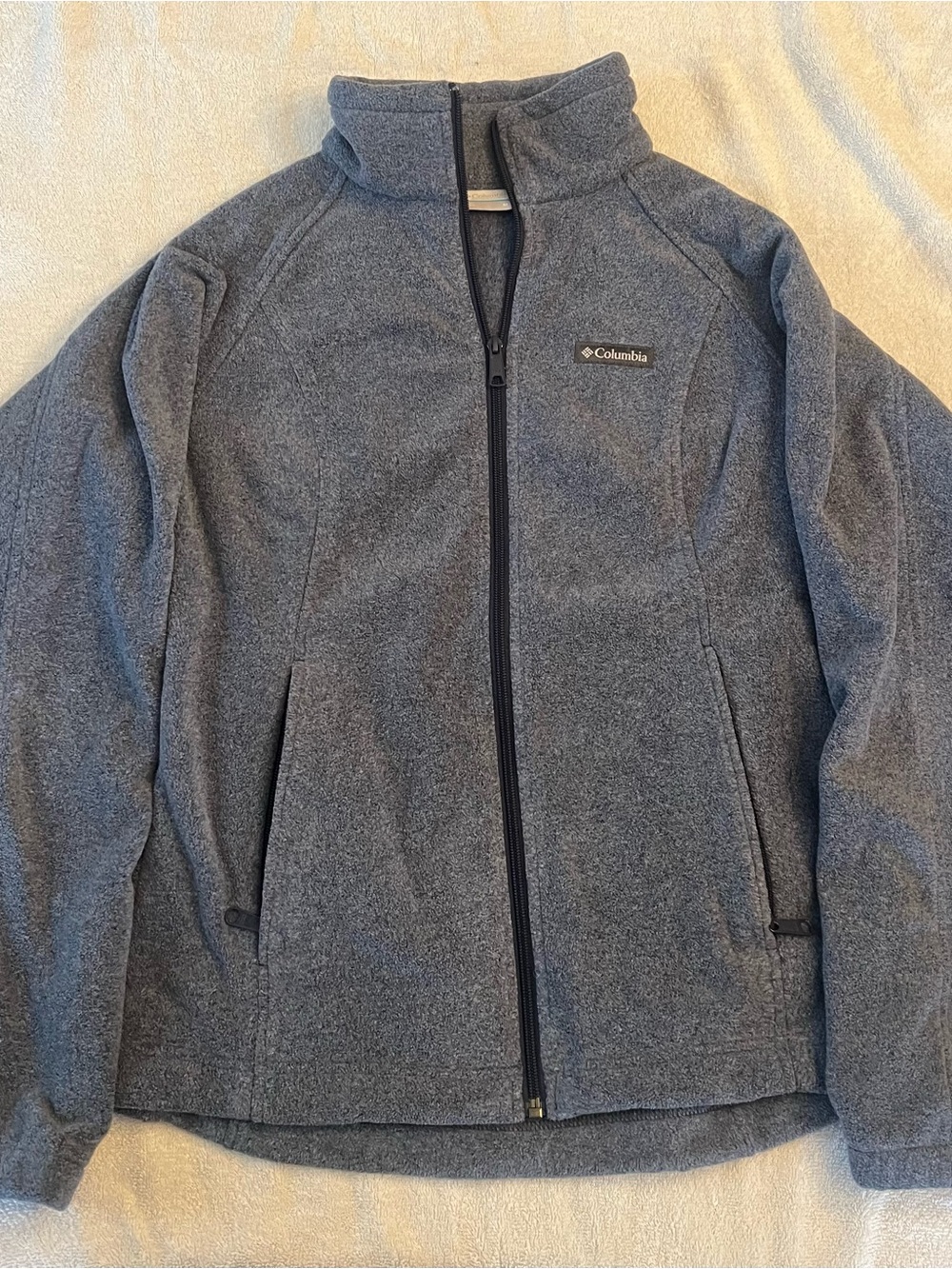 Columbia Woman’s Heather Navy Full-Zip Fleece Jacket